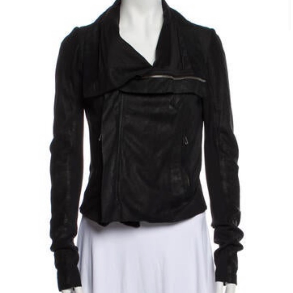 Rick Owens Leather Biker Jacket